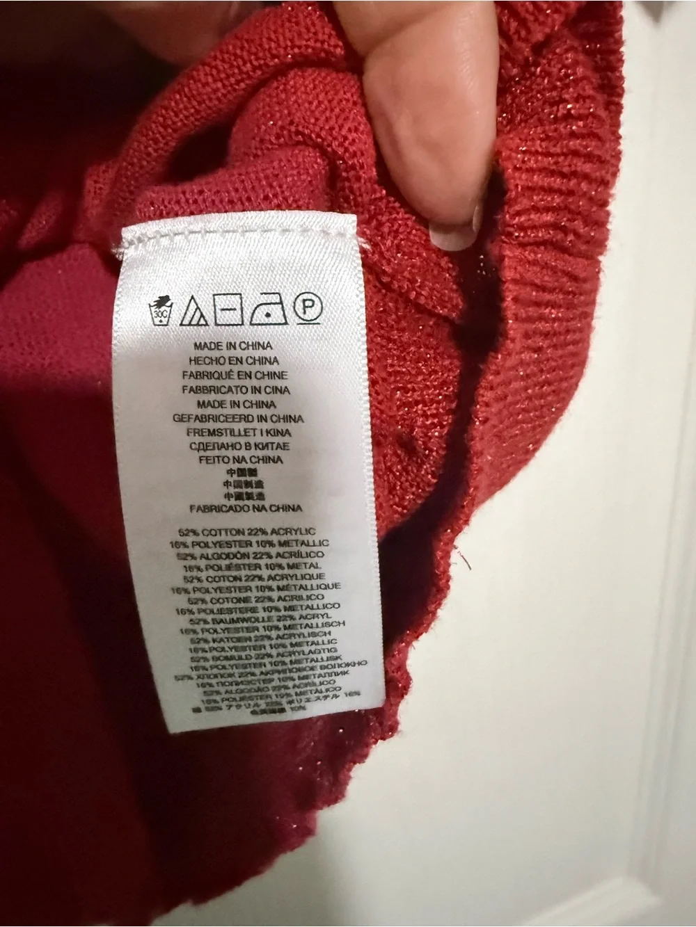 NWT Michael Michael Kors Women’s Red Blaze Shimmer Cowl Neck Sweater Size Small